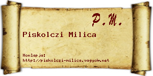Piskolczi Milica névjegykártya